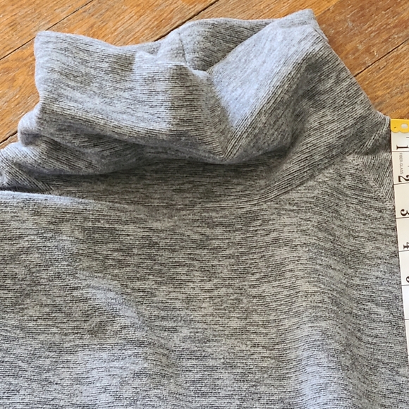 TEK Gear Essential Fleece Relaxed Turtleneck Heathered Gray Stripe XXL - Picture 8 of 15